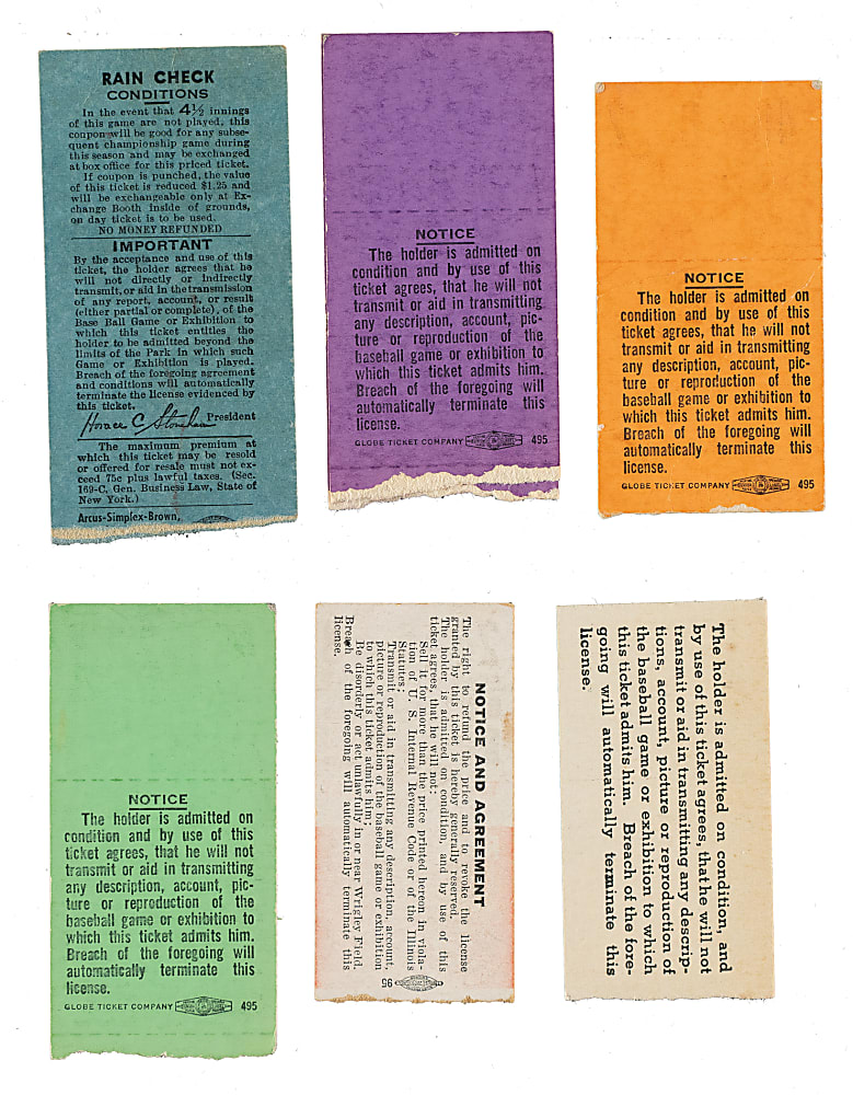 1953 Brooklyn Dodgers Road-Game Ticket Stub Collection (12) - All Games Featuring Jackie Robinson!