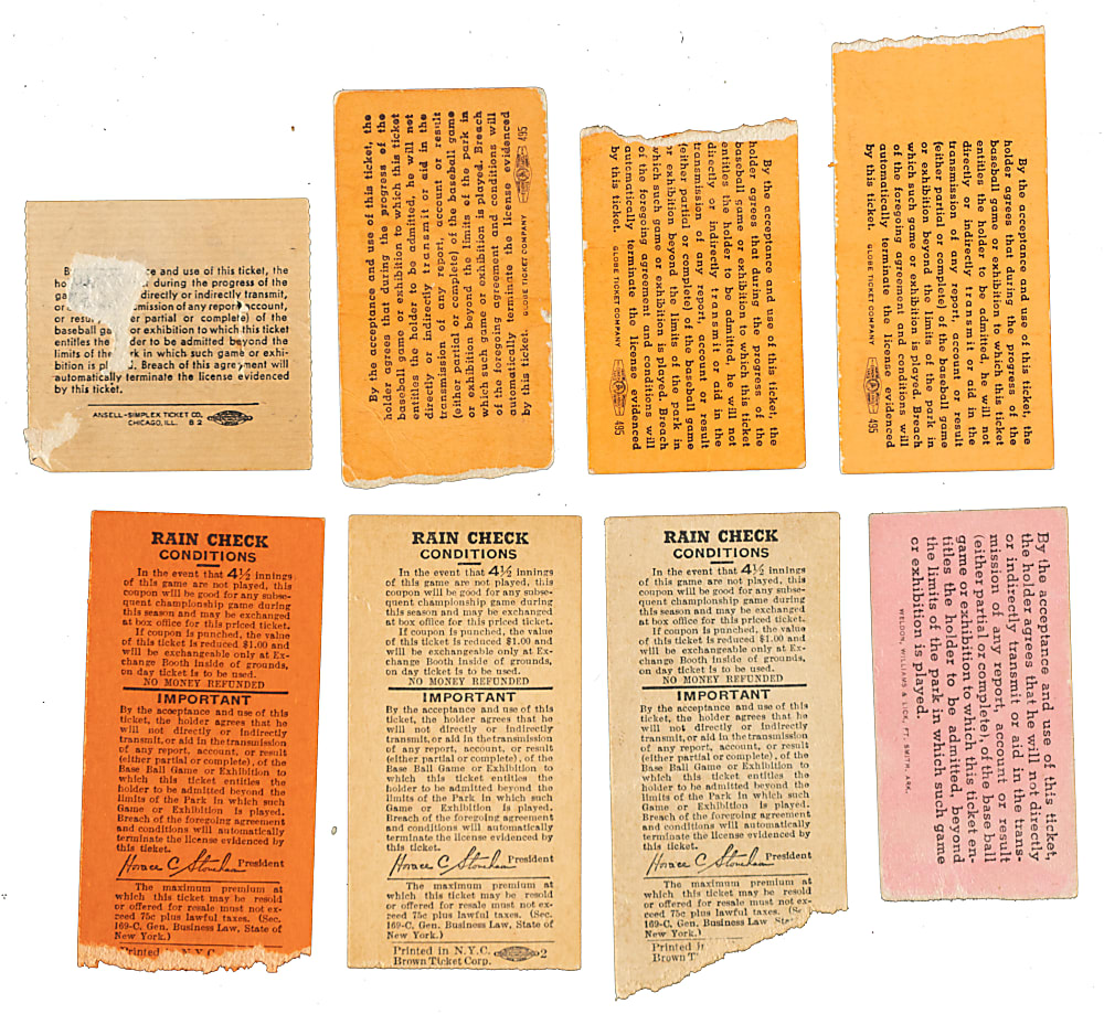 1950 Brooklyn Dodgers Road-Game Ticket Stub Collection (14) - All Games Featuring Jackie Robinson!