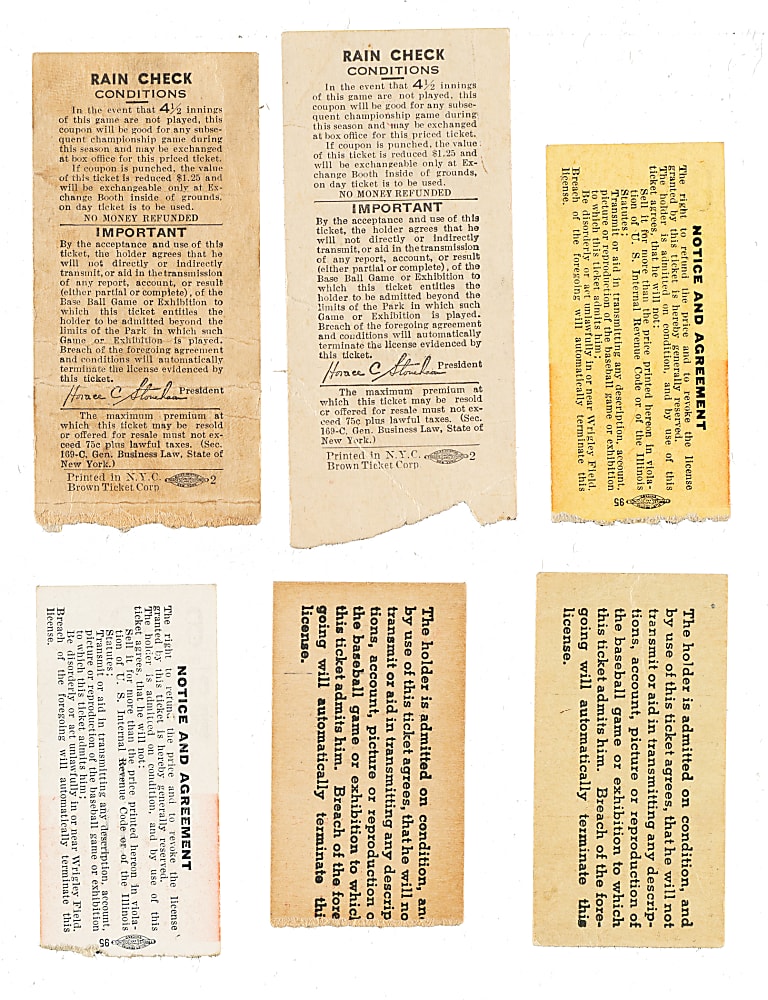 1951 Brooklyn Dodgers Road-Game Ticket Stub Collection (12) - All Games Featuring Jackie Robinson!