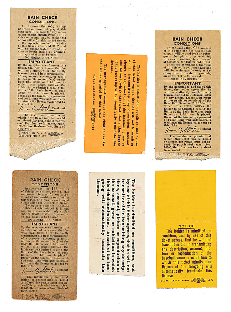 1951 Brooklyn Dodgers Road-Game Ticket Stub Collection (12) - All Games Featuring Jackie Robinson!