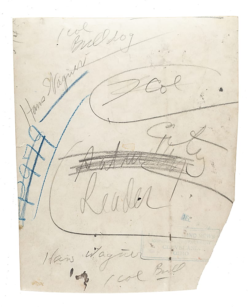 Circa 1915-1917 Honus Wagner Original Cleveland News Photograph PSA/DNA Type I