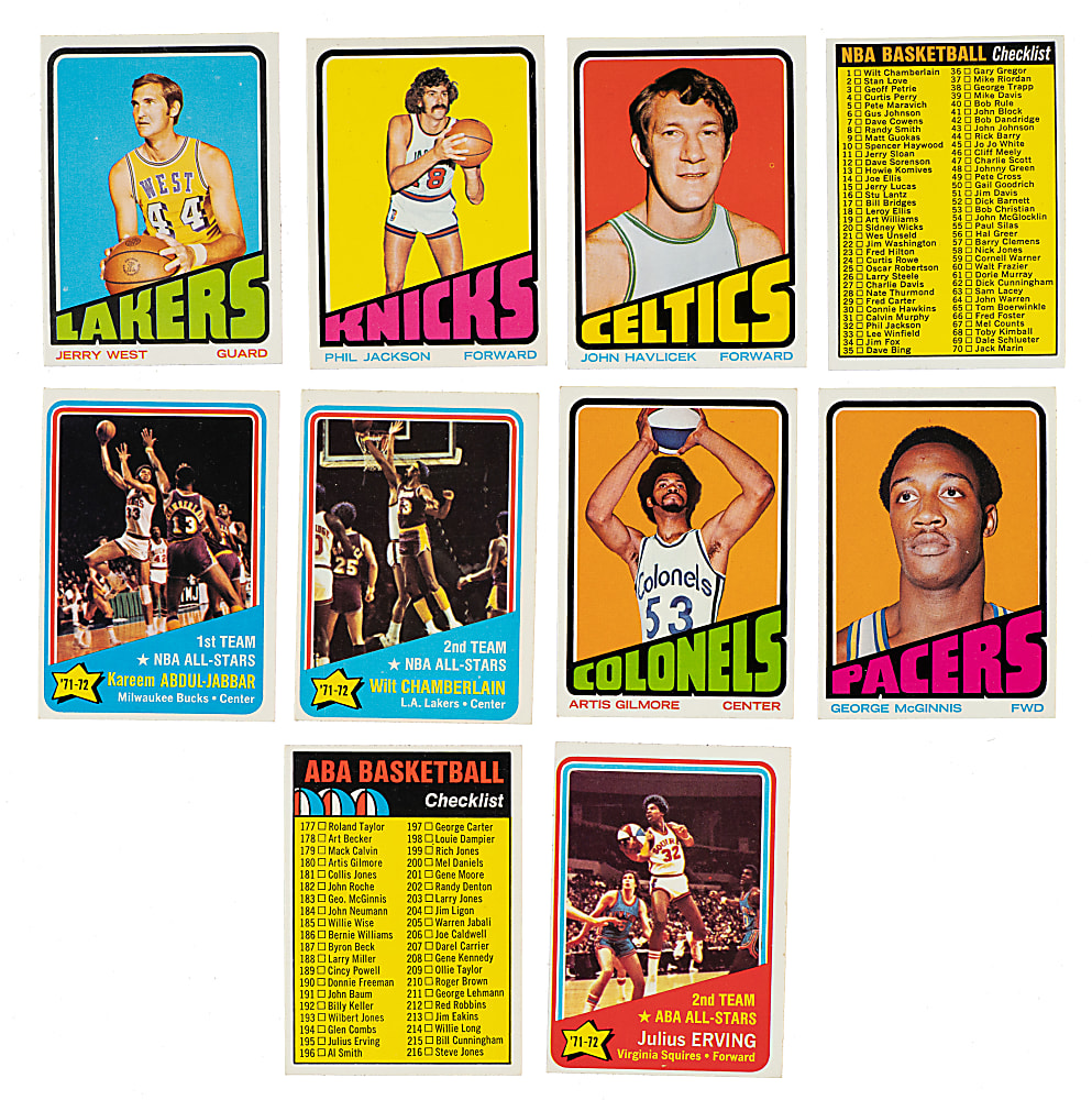 1972-1973 Topps Basketball Complete Set (264) Including #195 Julius Erving Rookie SGC EX/NM+ 6.5