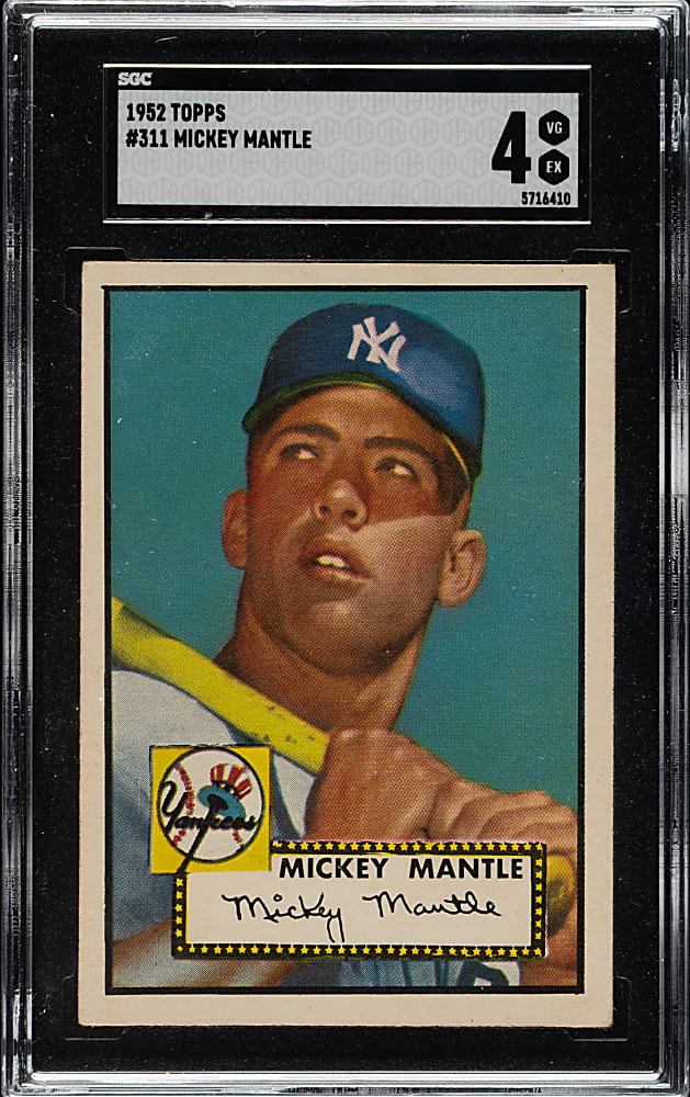 1952 Topps #311 Mickey Mantle SGC VG/EX 4