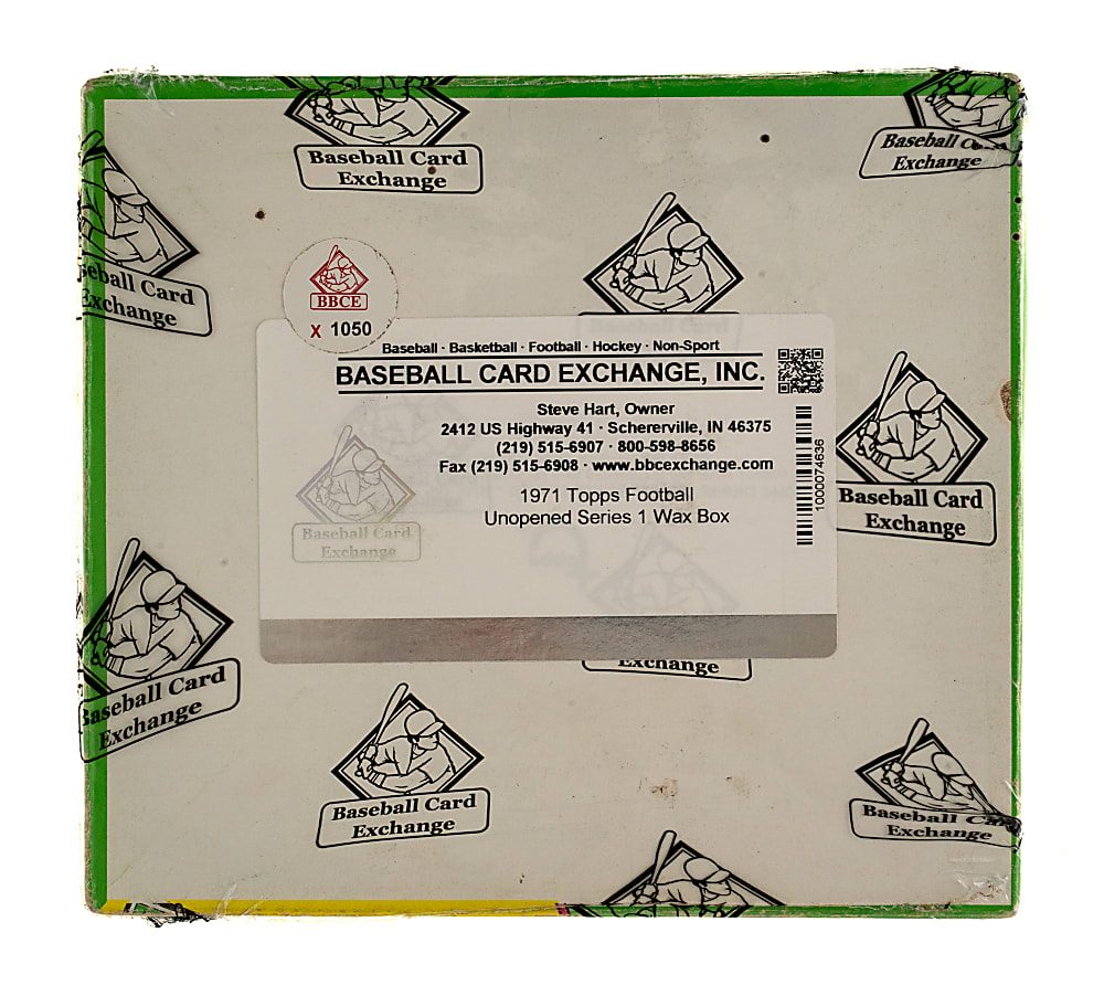 1971 Topps Football Unopened First Series Wax Box (24 Packs) - BBCE