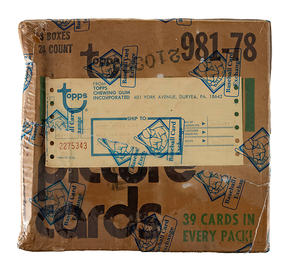1978 Topps Factory-Sealed Unopened Rack Case (3 Boxes, 72 Packs) - BBCE