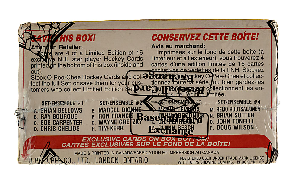 1985-1986 O-Pee-Chee Hockey Unopened Wax Box (48 Packs) - BBCE - Mario Lemieux Rookie Year