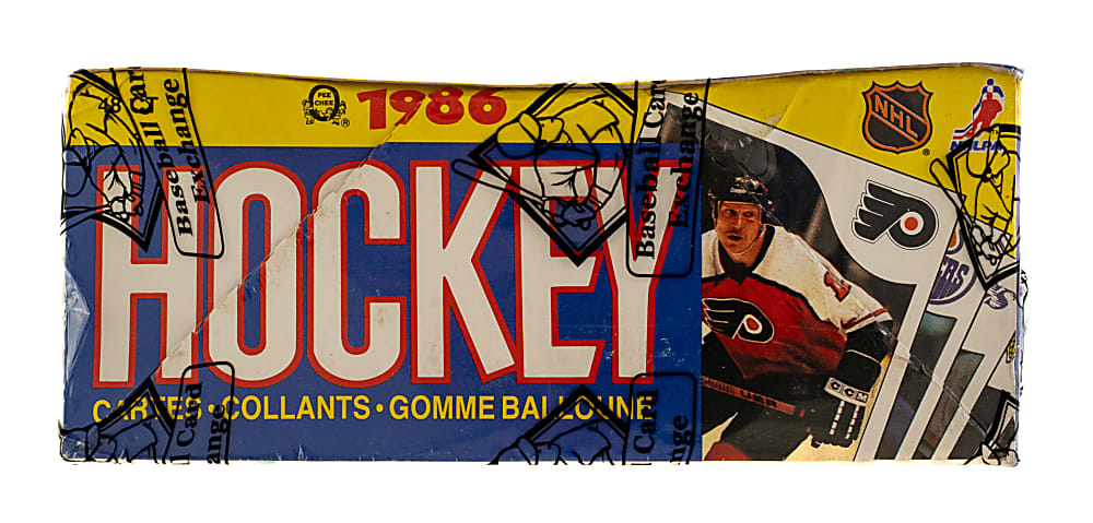 1985-1986 O-Pee-Chee Hockey Unopened Wax Box (48 Packs) - BBCE - Mario Lemieux Rookie Year