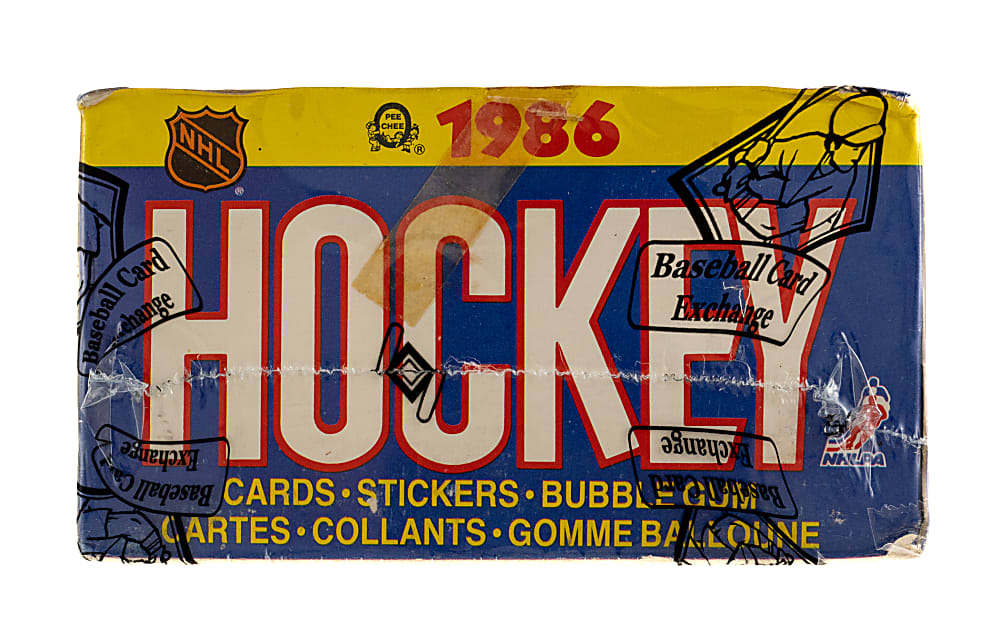 1985-1986 O-Pee-Chee Hockey Unopened Wax Box (48 Packs) - BBCE - Mario Lemieux Rookie Year