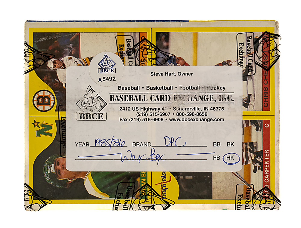 1985-1986 O-Pee-Chee Hockey Unopened Wax Box (48 Packs) - BBCE - Mario Lemieux Rookie Year