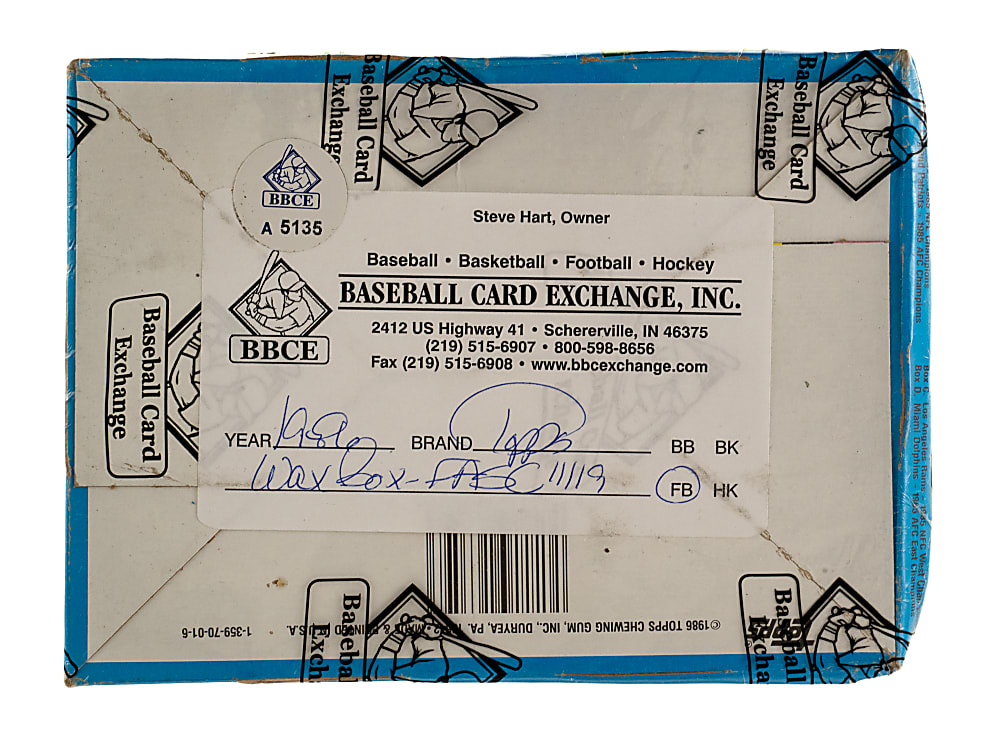 1986 Topps Football Unopened Wax Box (36 Packs) - BBCE - From a Sealed Case (FASC)