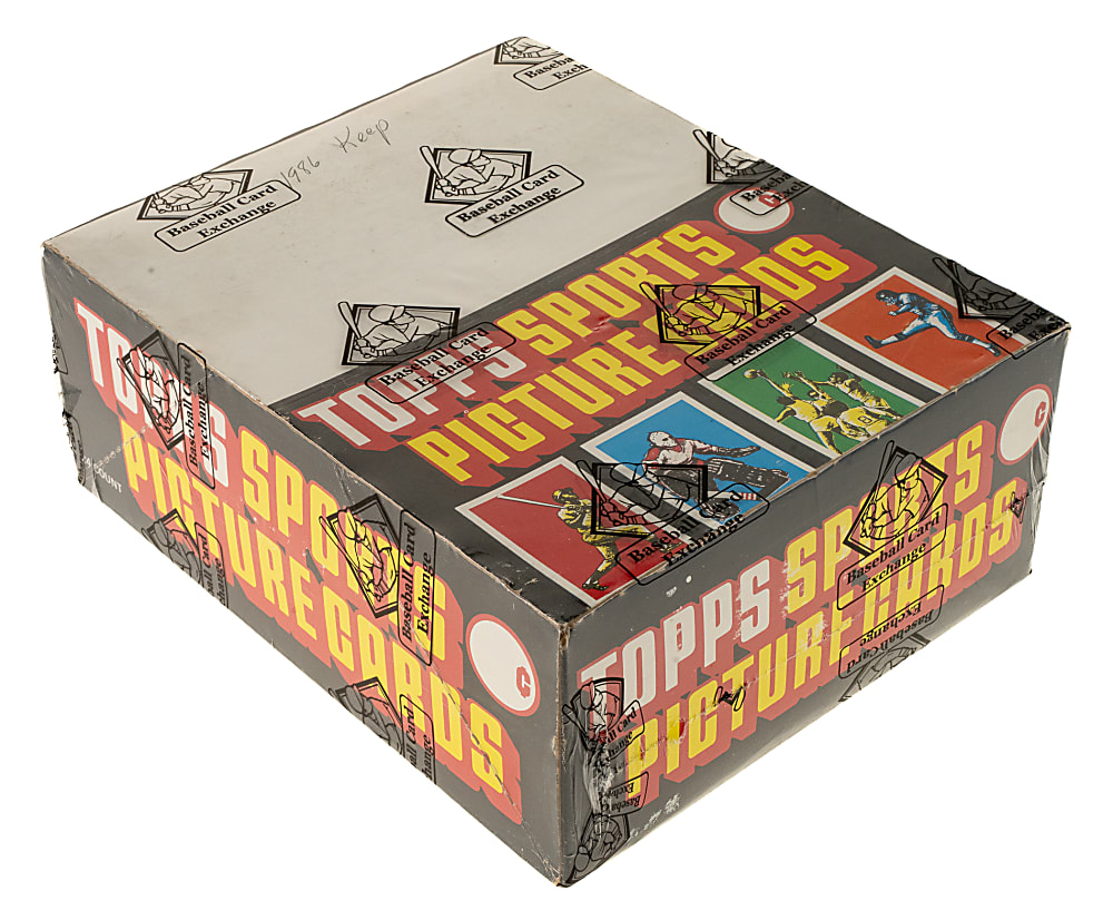 1986 Topps Football Unopened Rack Pack Box (24 Packs) - BBCE