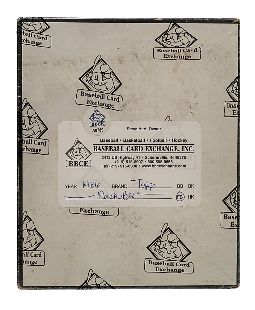 1986 Topps Football Unopened Rack Pack Box (24 Packs) - BBCE