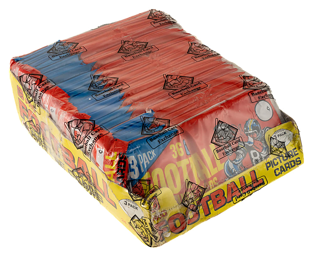 1981 Topps Football Unopened Grocery Rack Pack Box (24 Packs) - BBCE