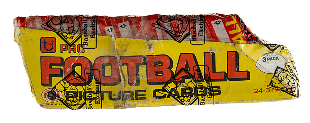 1981 Topps Football Unopened Grocery Rack Pack Box (24 Packs) - BBCE