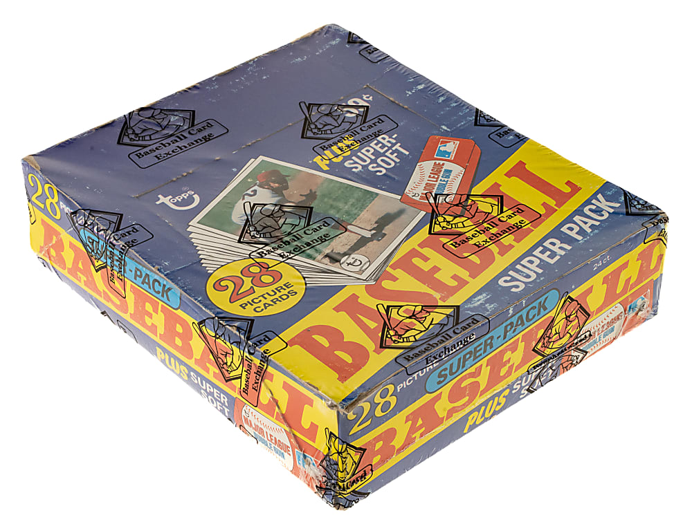 1980 Topps Unopened Super Cello Pack Box (24 Packs) - BBCE - Rickey Henderson Rookie Year