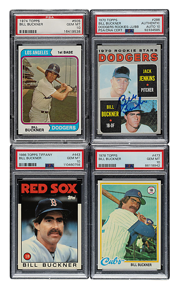 1970 to 2022 Topps and Kellogg's Bill Buckner PSA-Graded Collection (21)