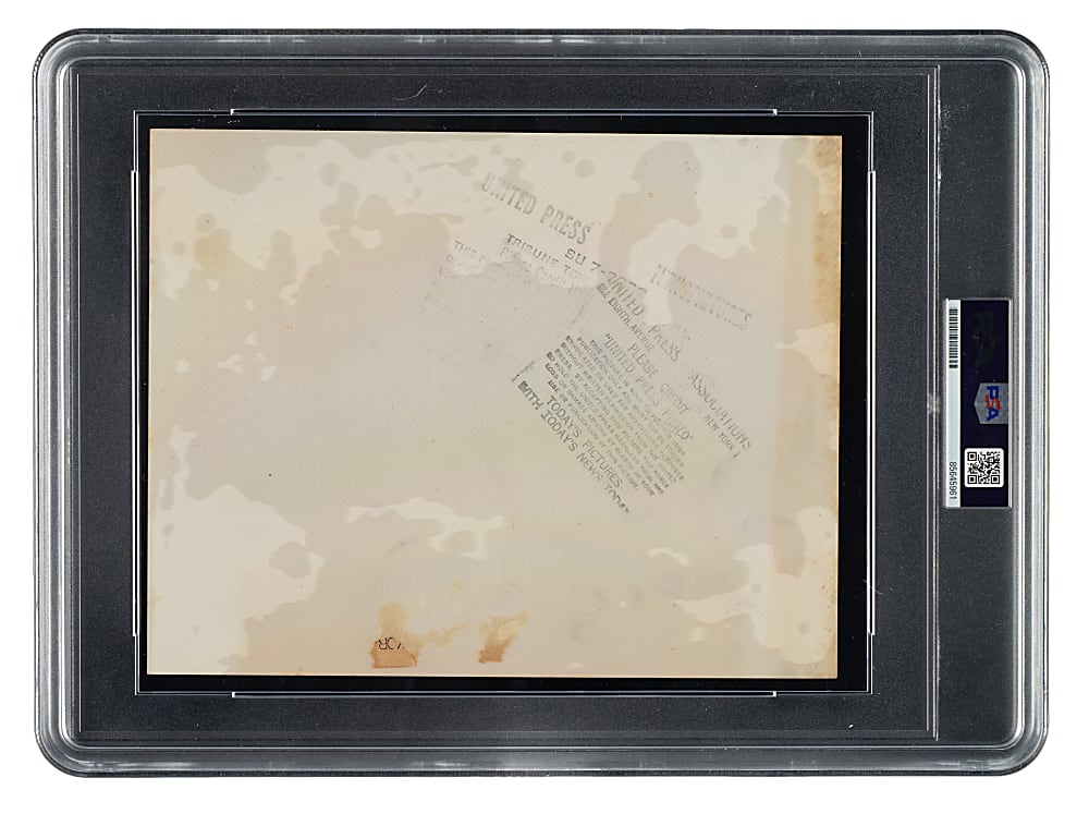 Circa 1955-1956 Casey Stengel and Mickey Mantle Original United Press Association Photograph PSA/DNA Type I