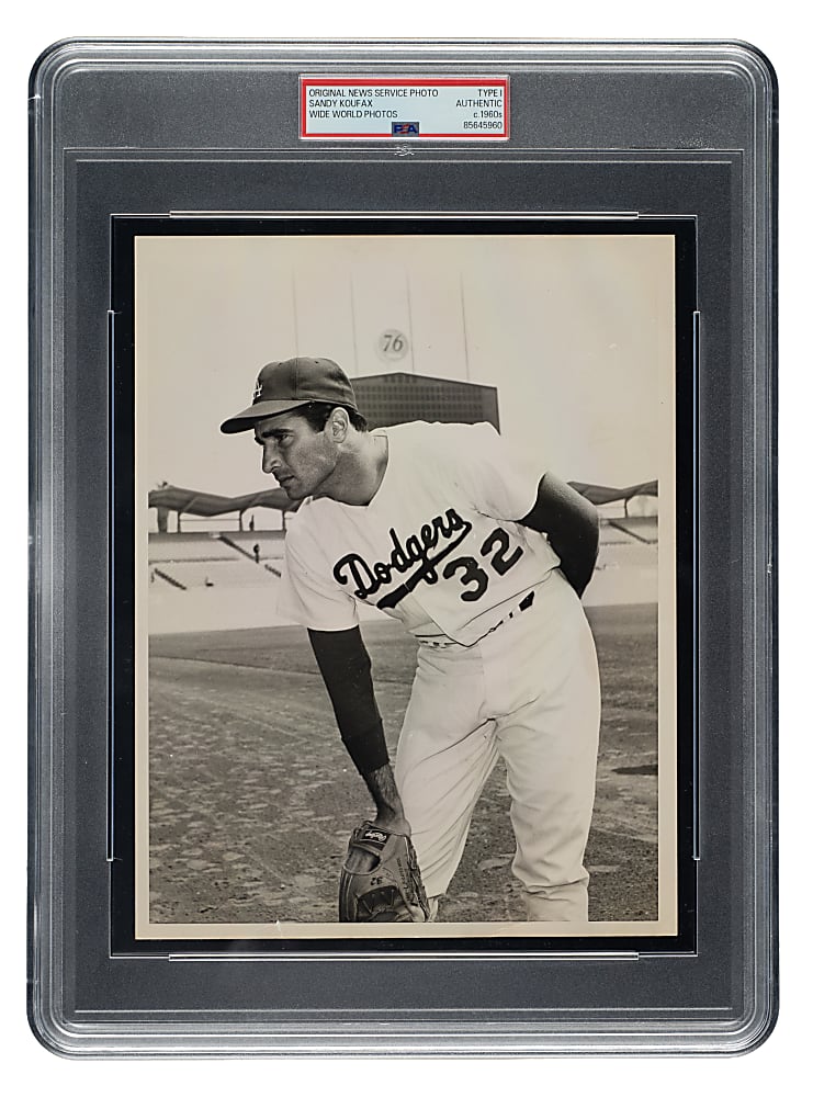 Circa 1960s Sandy Koufax Original Wide World Photos Photograph PSA/DNA Type I
