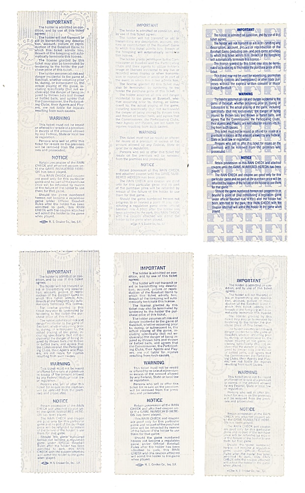 1980 to 1989 World Series Ticket Stub Collection (19)