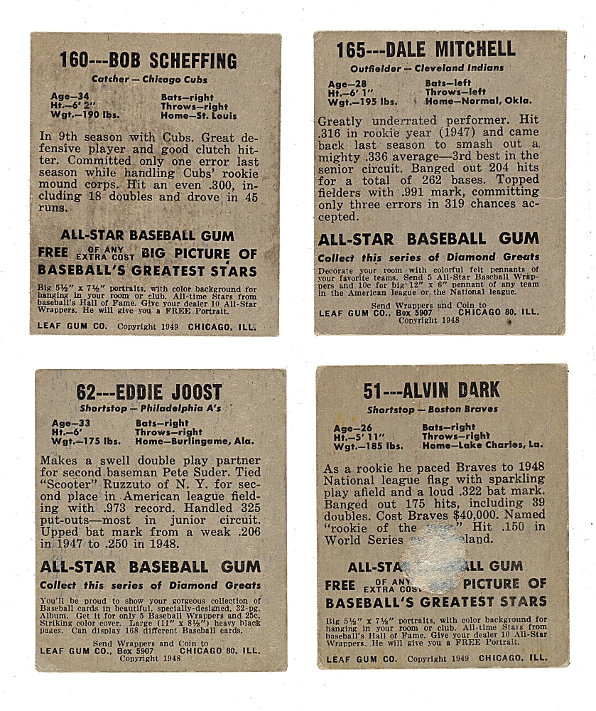 1948-1949 Leaf Short Print "Rare Leaf" Collection (20)