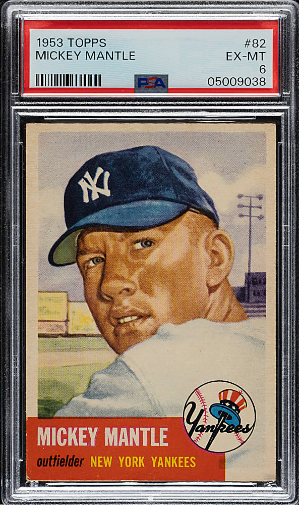 1953 Topps #82 Mickey Mantle PSA EX-MT 6