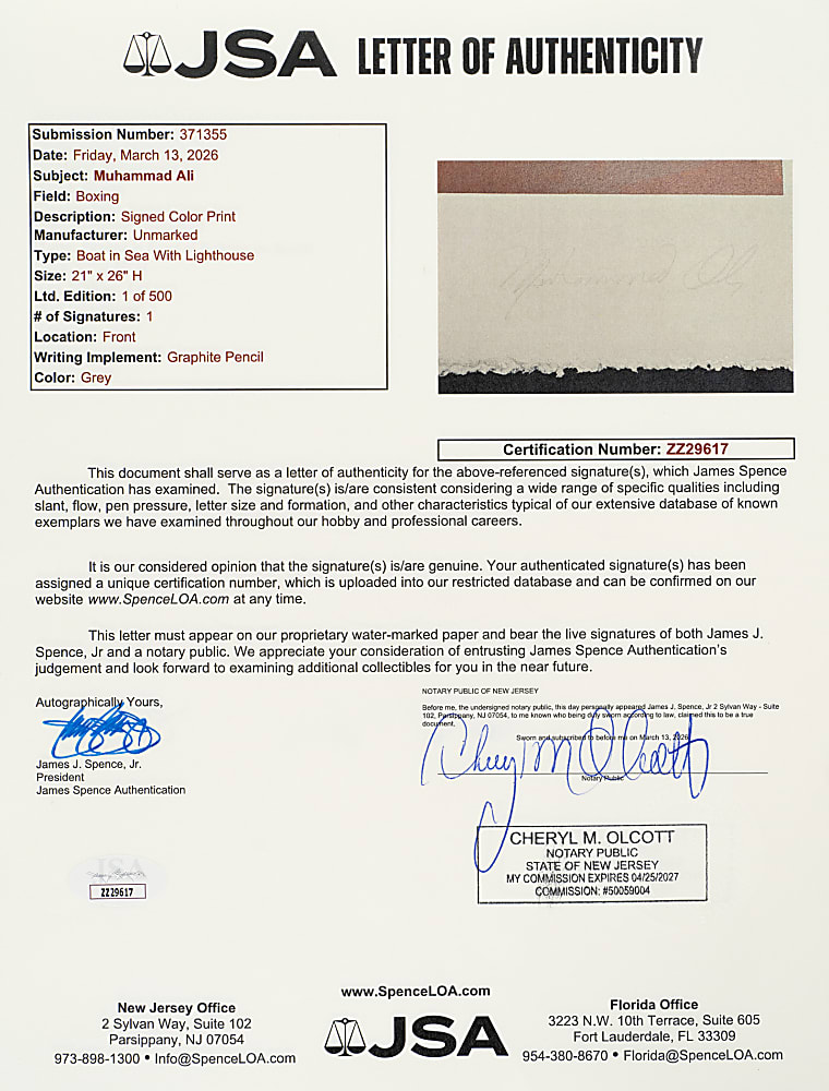 Muhammad Ali Signed Limited-Edition Silkscreen Print Set (4) - JSA