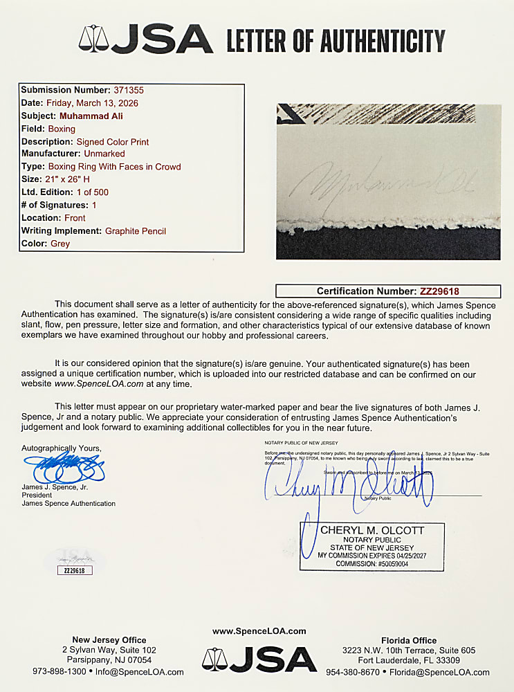 Muhammad Ali Signed Limited-Edition Silkscreen Print Set (4) - JSA