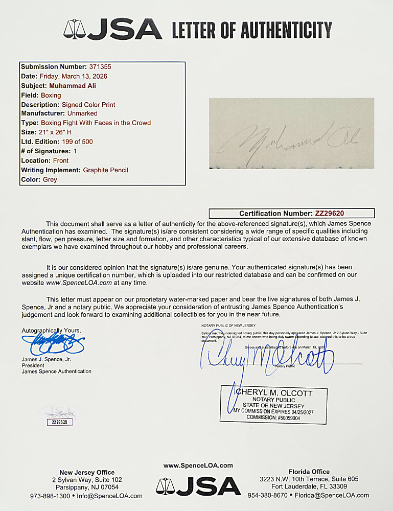 Muhammad Ali Signed Limited-Edition Silkscreen Print - JSA