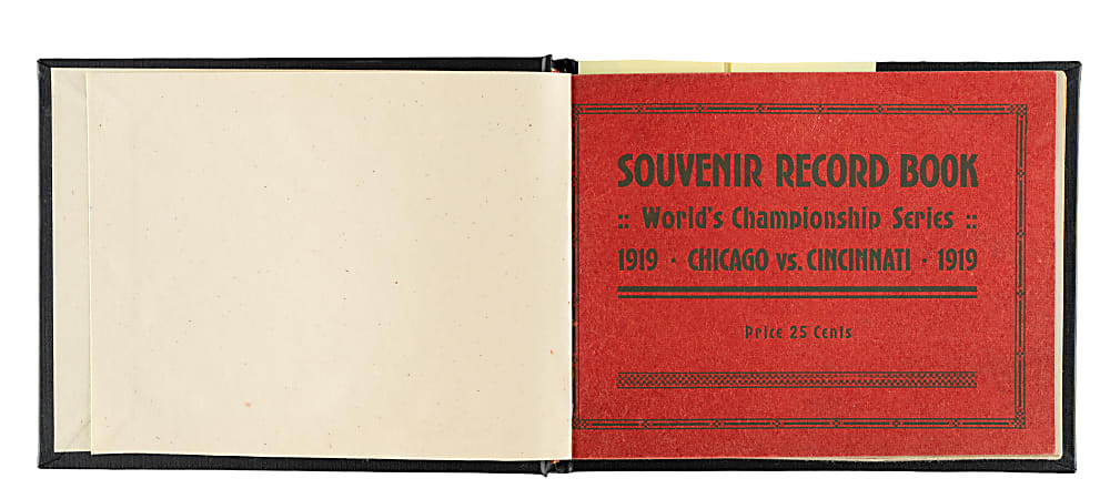 1919 Chicago White Sox vs. Cincinnati Reds World Series Souvenir Record Book