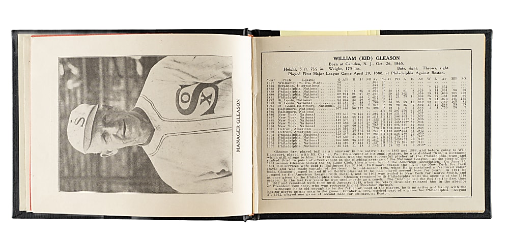1919 Chicago White Sox vs. Cincinnati Reds World Series Souvenir Record Book