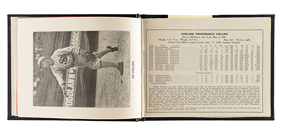 1919 Chicago White Sox vs. Cincinnati Reds World Series Souvenir Record Book