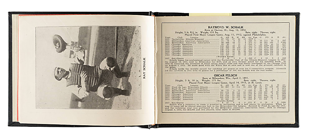 1919 Chicago White Sox vs. Cincinnati Reds World Series Souvenir Record Book