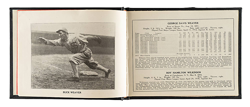 1919 Chicago White Sox vs. Cincinnati Reds World Series Souvenir Record Book
