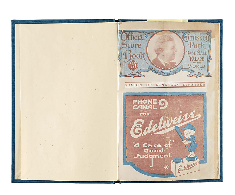 Rare 1919 Chicago White Sox (vs. Cincinnati Reds) World Series Game 8 Program - "Black Sox" Scandal