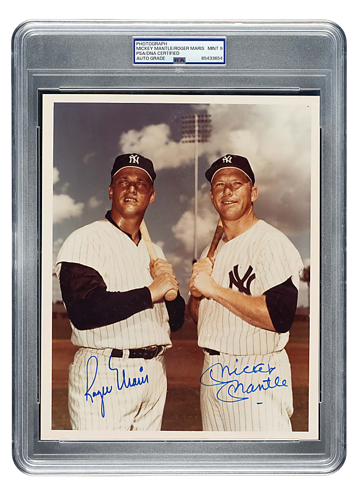 Mickey Mantle and Roger Maris Signed Photograph PSA/DNA MINT 9