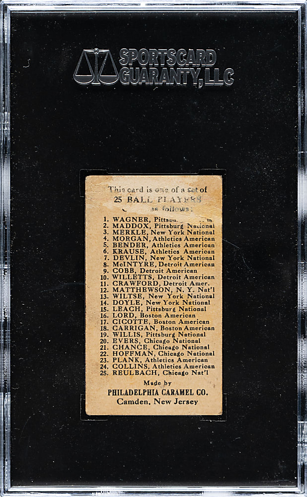 1909 E95 Philadelphia Caramel Eddie Plank SGC FAIR 20