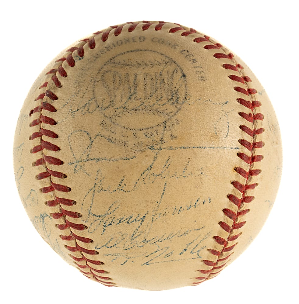 1951 New York Giants National League Champions Team-Signed Baseball - Willie Mays Rookie Year