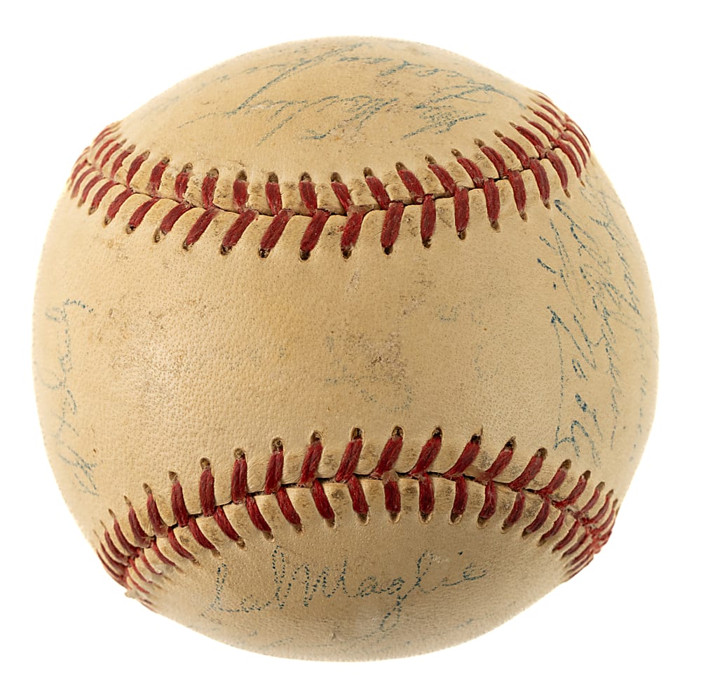 1951 New York Giants National League Champions Team-Signed Baseball - Willie Mays Rookie Year