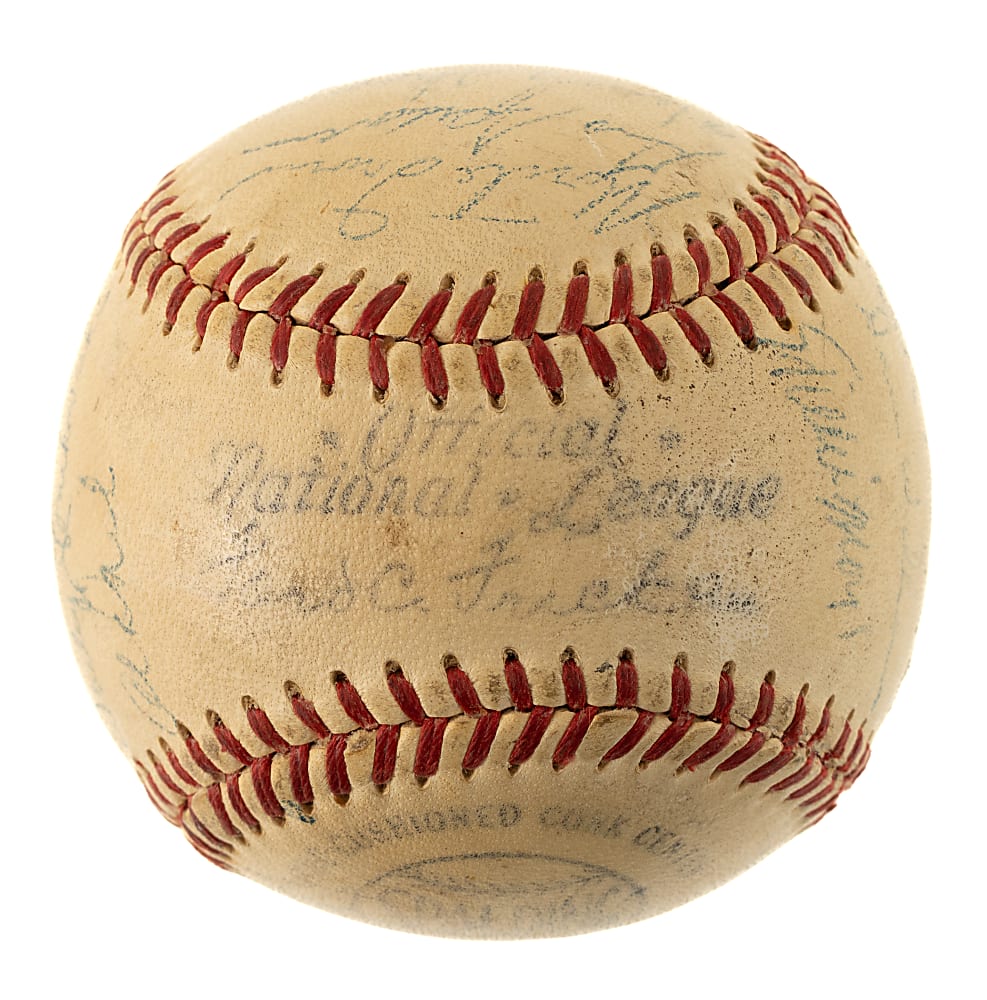 1951 New York Giants National League Champions Team-Signed Baseball - Willie Mays Rookie Year