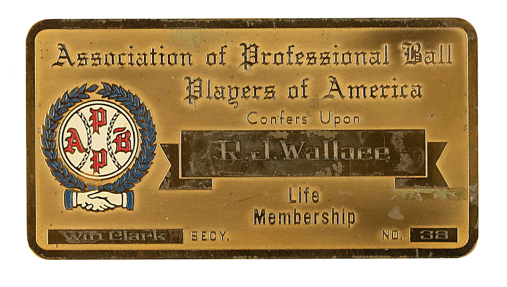 Bobby Wallace Association of Professional Ball Players of America Life Membership Pass
