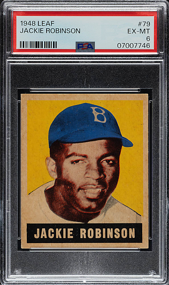1948-1949 Leaf #79 Jackie Robinson Rookie PSA EX-MT 6