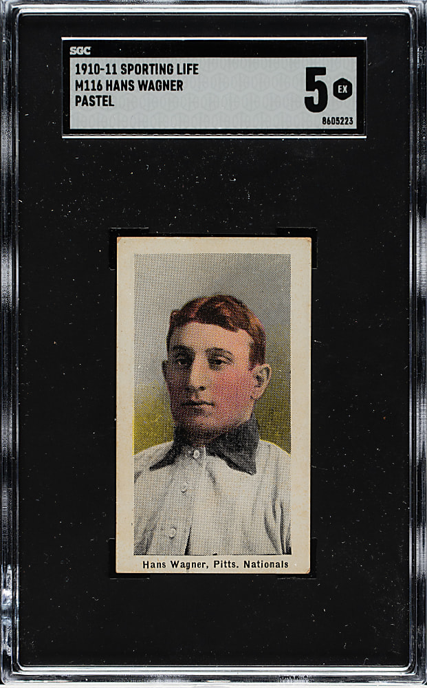 1910-1911 M116 Sporting Life Honus Wagner Pastel Background SGC EX 5