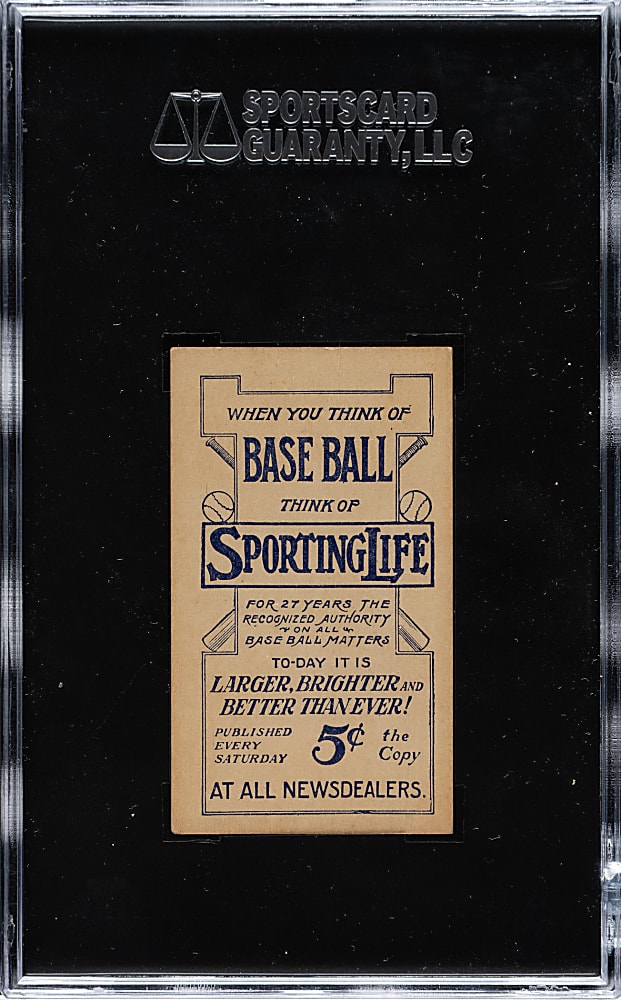 1910-1911 M116 Sporting Life Honus Wagner Pastel Background SGC EX 5