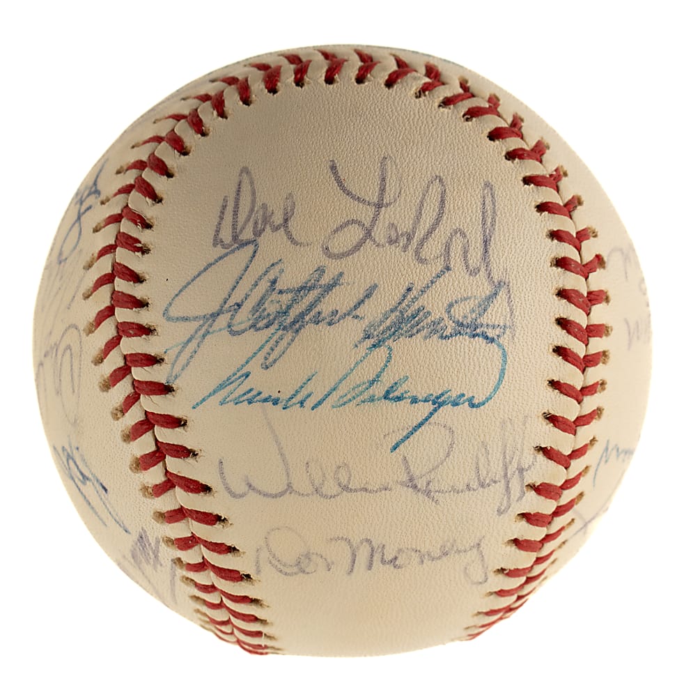 1976 American League All-Star Team-Signed Baseball with Thurman Munson - JSA
