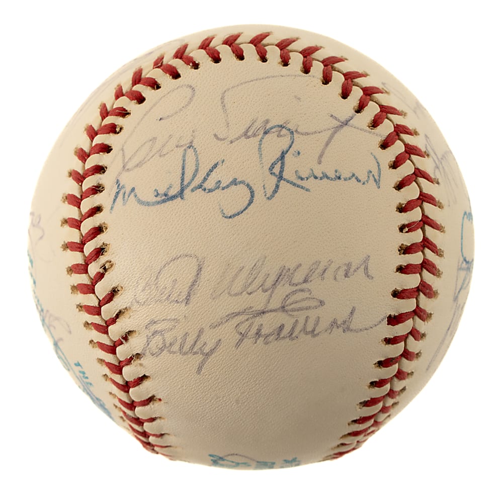 1976 American League All-Star Team-Signed Baseball with Thurman Munson - JSA