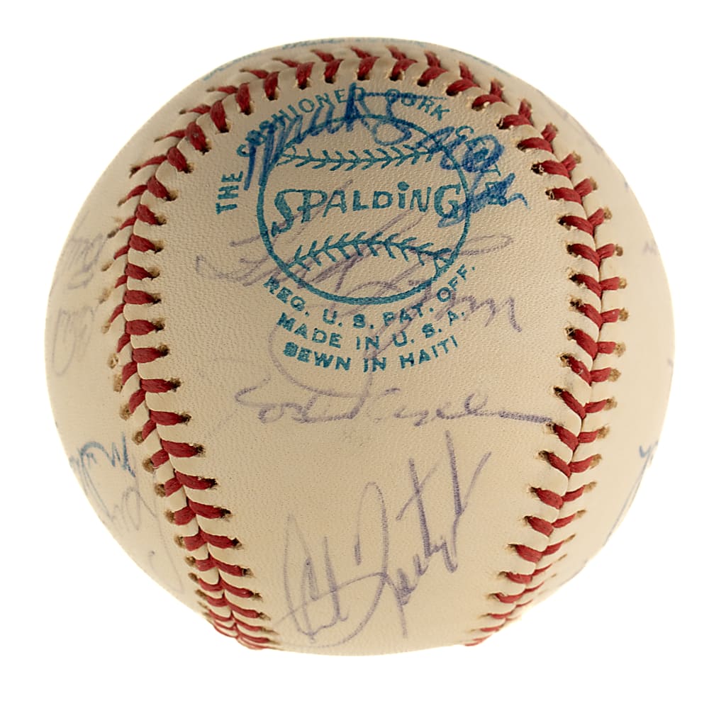 1976 American League All-Star Team-Signed Baseball with Thurman Munson - JSA