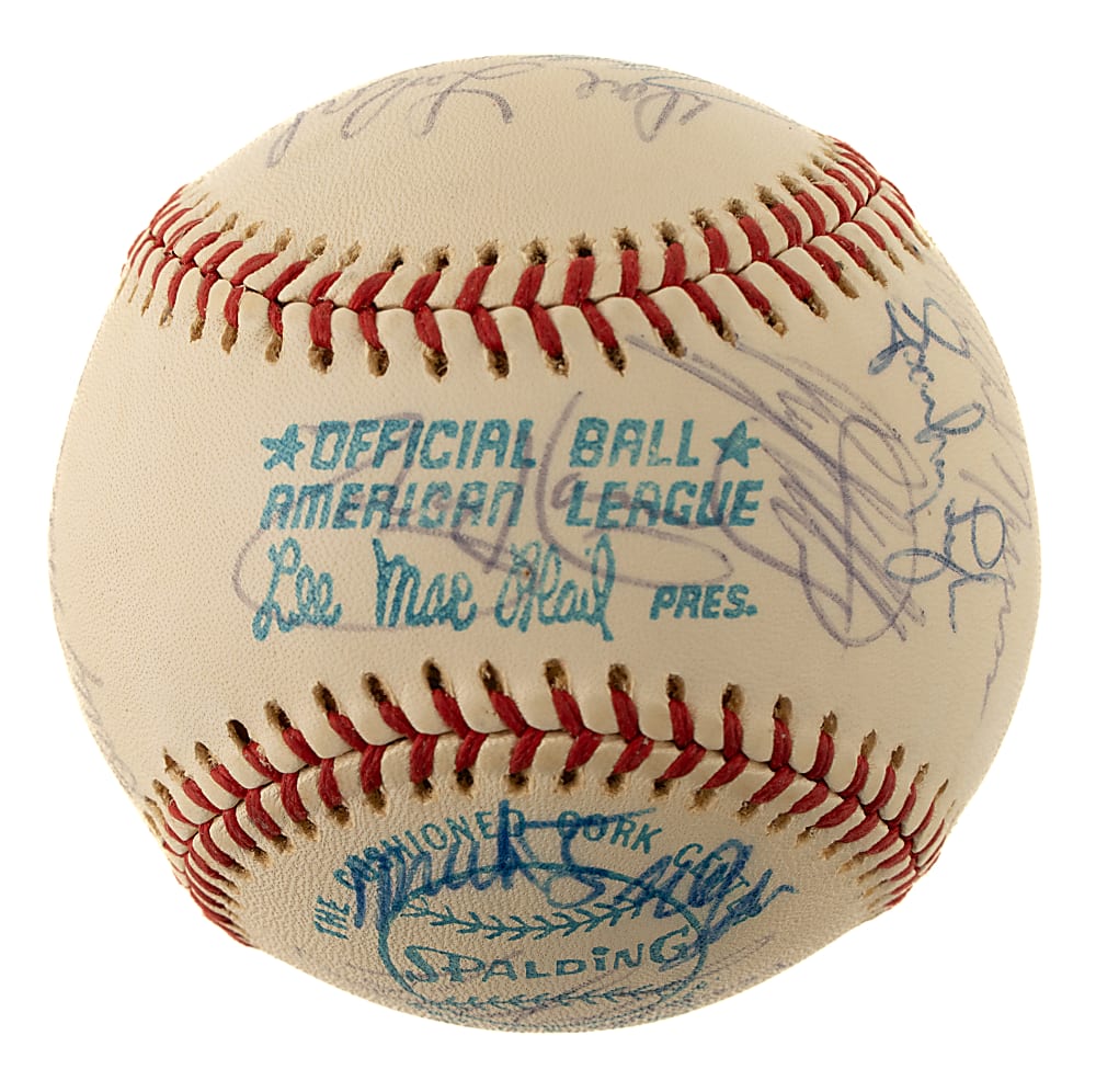 1976 American League All-Star Team-Signed Baseball with Thurman Munson - JSA
