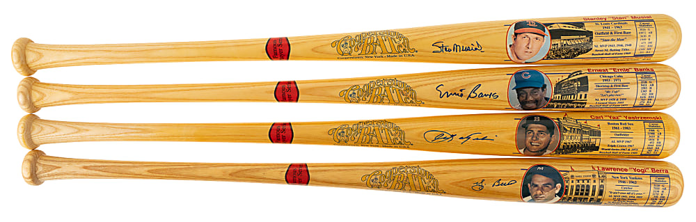 Hall of Fame Single-Signed Cooperstown Bat Collection (9) Including Duke Snider, Pee Wee Reese, and Carl Yastrzemski