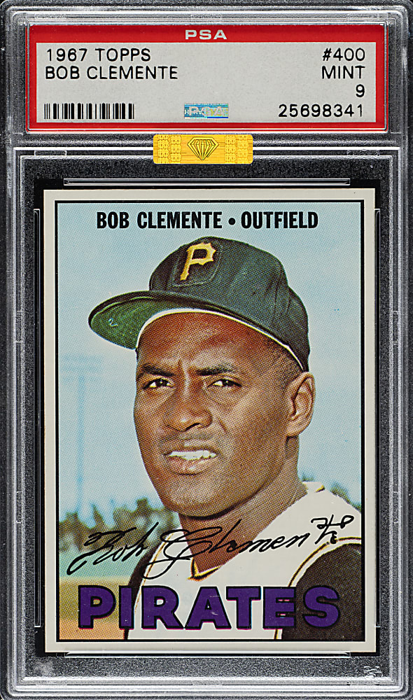 1967 Topps #400 Roberto Clemente PSA MINT 9 (MBA Gold Diamond)