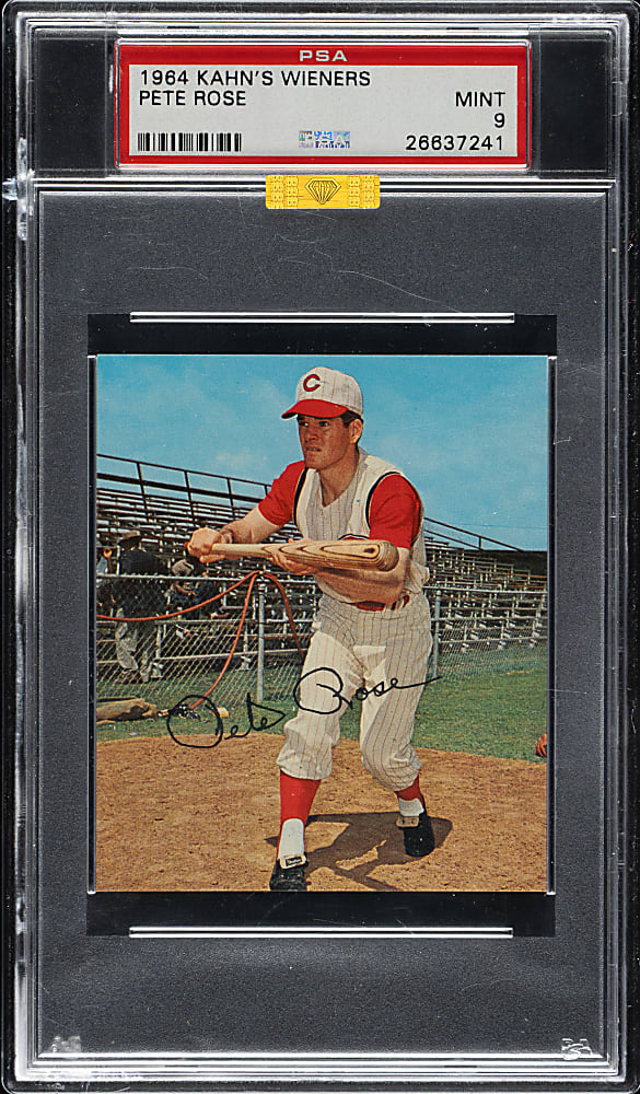 1964 Kahn's Wieners Pete Rose PSA MINT 9 (MBA Gold Diamond)